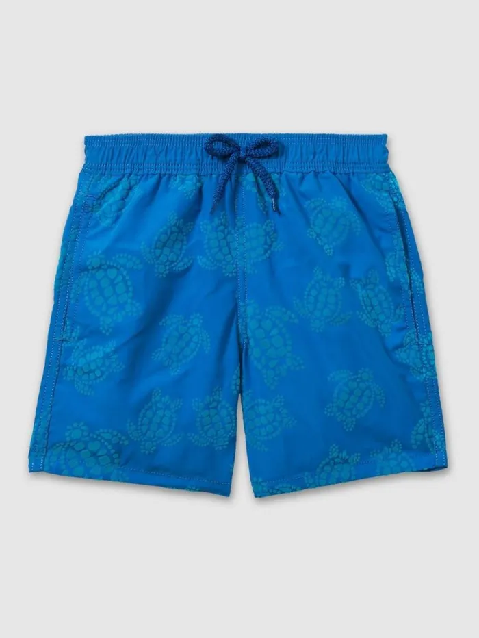 Reiss Swimwear Children Vilebrequin Palace Blue Flocked Turtle Swim Shorts In Palace Blue Reiss Swimwear Children Vilebrequin Palace Blue Flocked Turtle Swim Shorts In Palace Blue