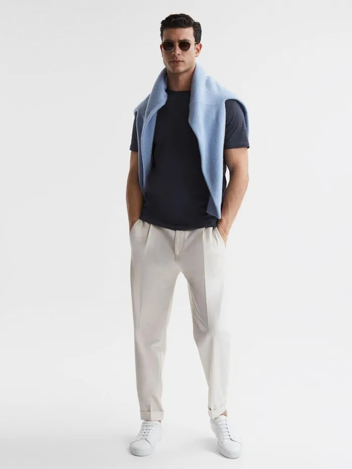 Reiss TShirts Men Crew Neck TShirt In Airforce Blue Reiss TShirts Men Crew Neck TShirt In Airforce Blue