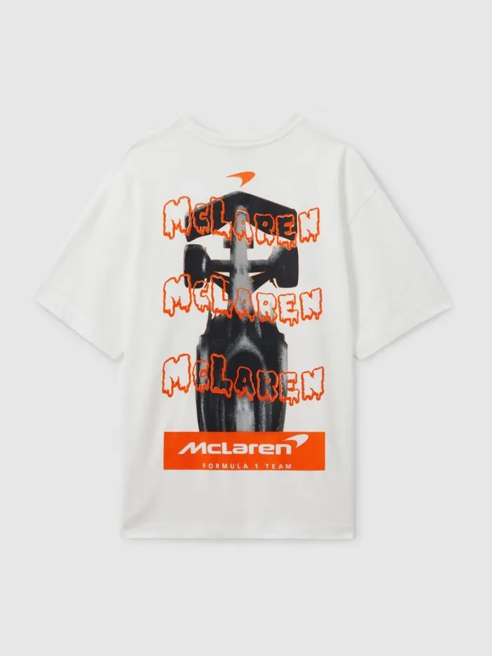 Reiss TShirts Men McLaren F1 Cotton Printed Crew Neck TShirt In White Reiss TShirts Men McLaren F1 Cotton Printed Crew Neck TShirt In White