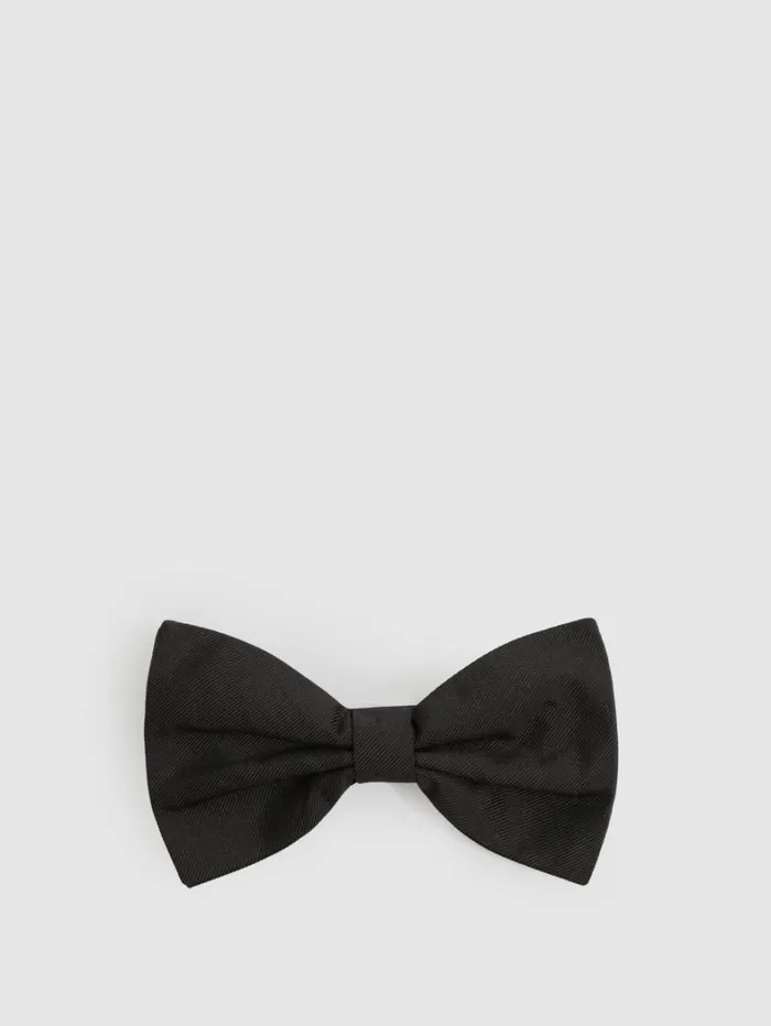 Reiss Ties and Pocket Squares Men Grosgrain Silk Bow Tie In Black