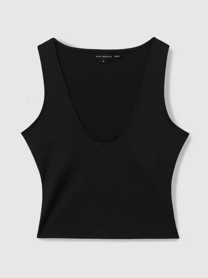 Reiss Tops Women Good American Scuba Scoop Neck Vest In Black Reiss Tops Women Good American Scuba Scoop Neck Vest In Black