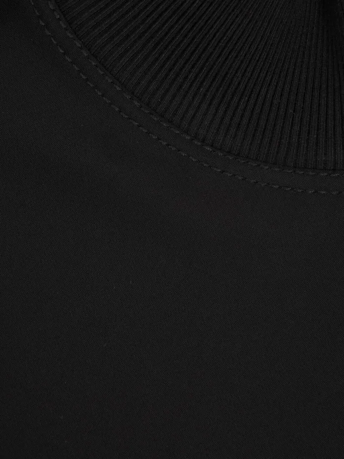 Reiss Tops Women Oversized Rib Neck TShirt In Black Reiss Tops Women Oversized Rib Neck TShirt In Black