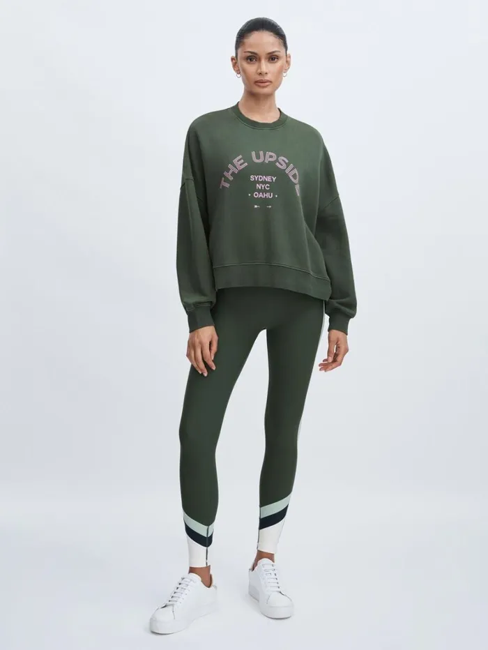 Reiss Tops Women The Upside OrganicCotton CrewNeck Sweatshirt In Green Reiss Tops Women The Upside OrganicCotton CrewNeck Sweatshirt In Green