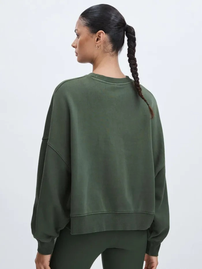 Reiss Tops Women The Upside OrganicCotton CrewNeck Sweatshirt In Green Reiss Tops Women The Upside OrganicCotton CrewNeck Sweatshirt In Green