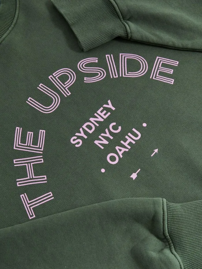 Reiss Tops Women The Upside OrganicCotton CrewNeck Sweatshirt In Green Reiss Tops Women The Upside OrganicCotton CrewNeck Sweatshirt In Green