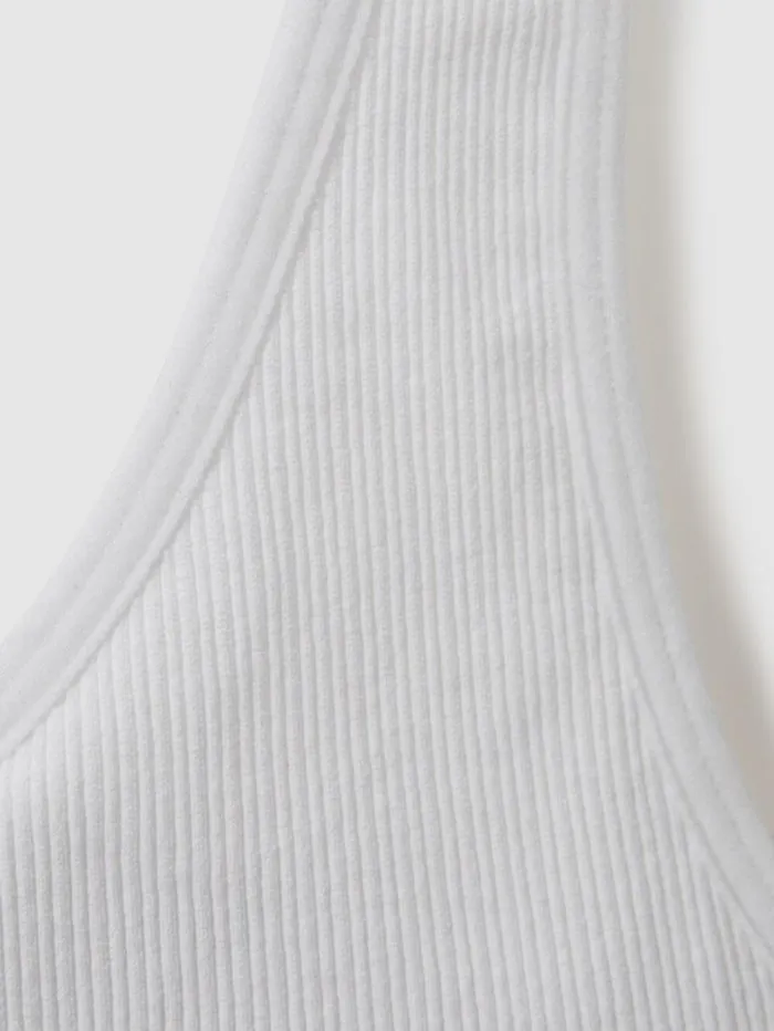 Reiss Tops Women The Upside Shelf Bra Sports Vest In White Reiss Tops Women The Upside Shelf Bra Sports Vest In White