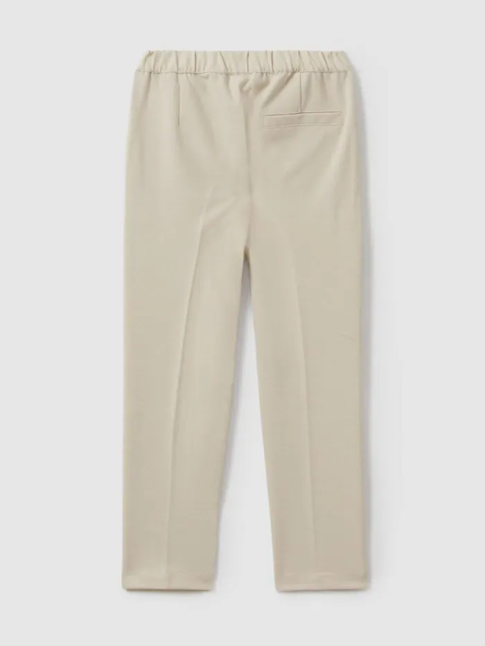 Reiss Trousers Children 39 Yrs Elasticated Waist Trousers In Stone Reiss Trousers Children 39 Yrs Elasticated Waist Trousers In Stone