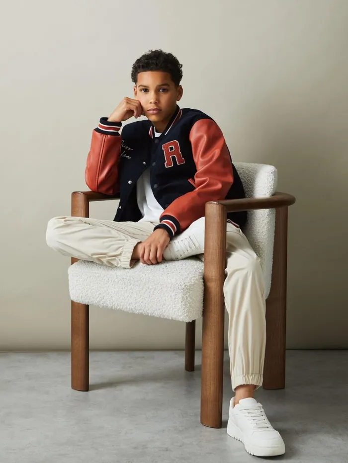 Reiss Trousers Children 39 Yrs Technical Drawstring Cuffed Cargo Trousers In Stone