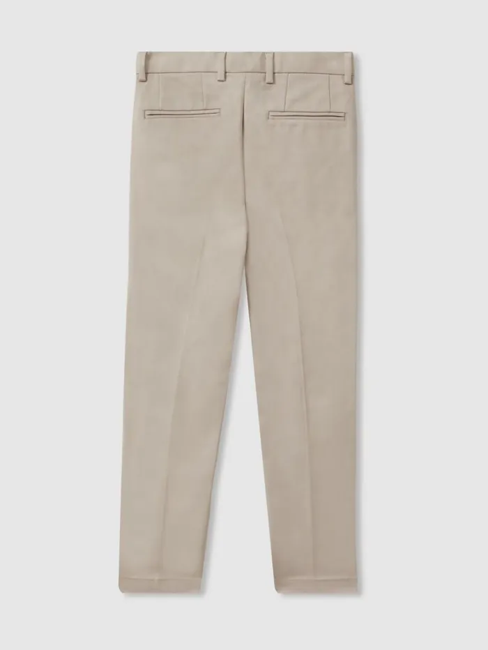 Reiss Trousers Children 913 Yrs Slim Fit Adjustable Waist Chinos In Stone Reiss Trousers Children 913 Yrs Slim Fit Adjustable Waist Chinos In Stone