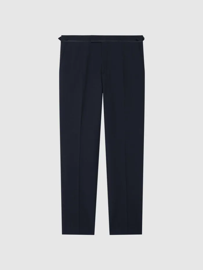 Reiss Trousers Men Modern Fit Tuxedo Trousers In Navy Reiss Trousers Men Modern Fit Tuxedo Trousers In Navy