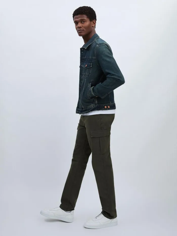 Reiss Trousers Men Paige StretchCotton Slim Cargo Trousers In Khaki