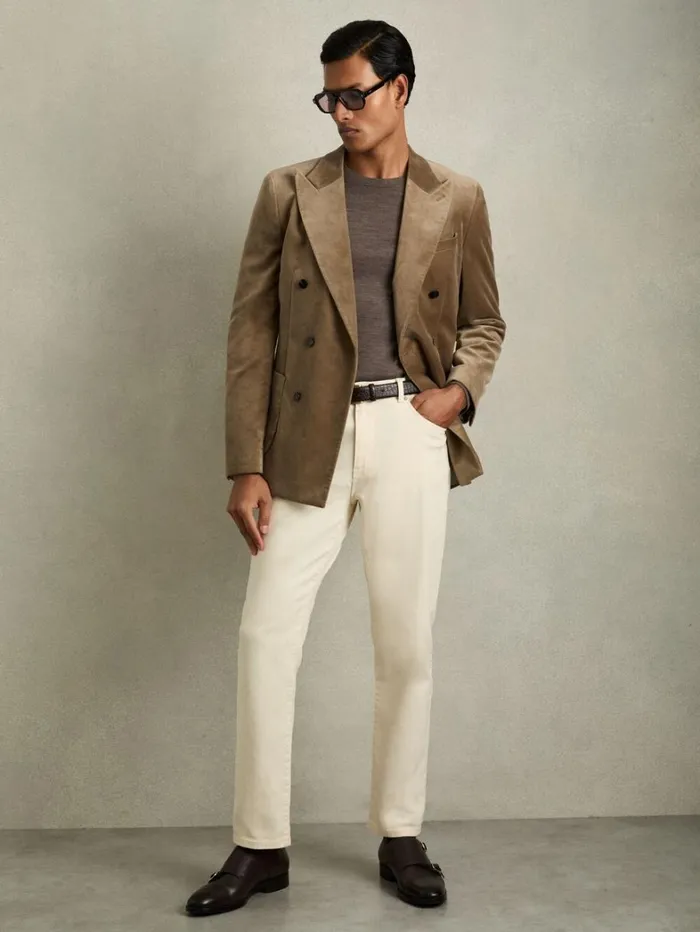Reiss Trousers Men StraightLeg Jeans In White