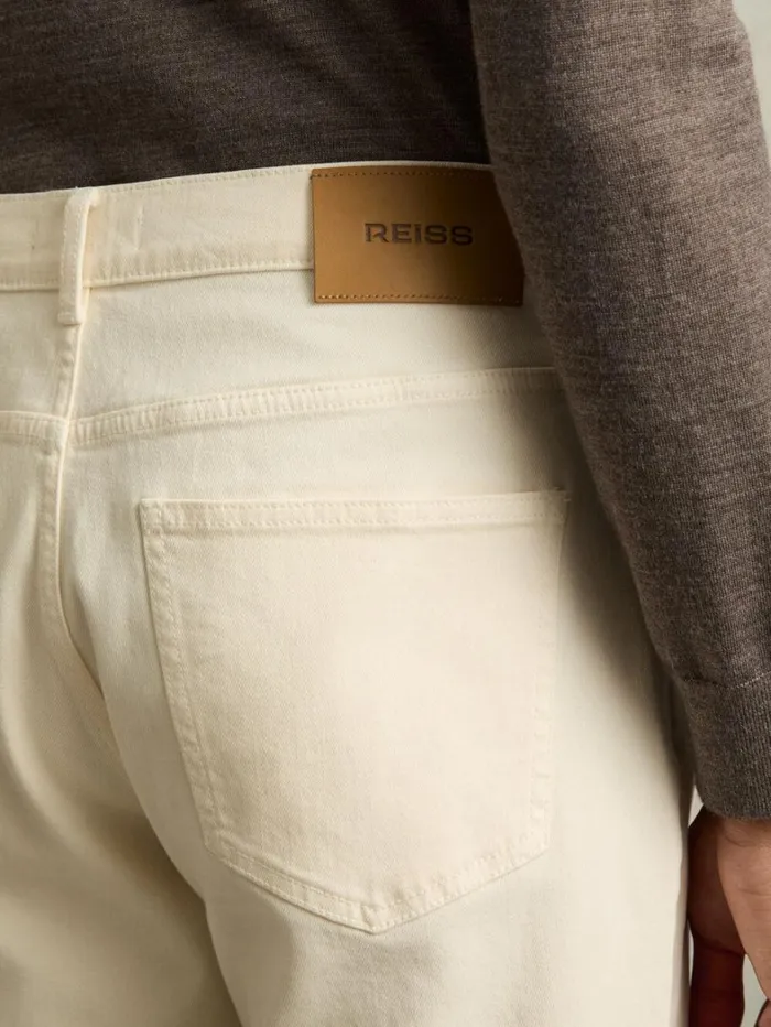 Reiss Trousers Men StraightLeg Jeans In White Reiss Trousers Men StraightLeg Jeans In White