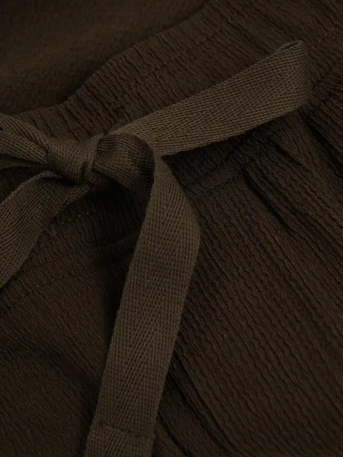 Reiss Trousers Men Textured Crepe Drawstring Trousers In Dark Olive Green Reiss Trousers Men Textured Crepe Drawstring Trousers In Dark Olive Green