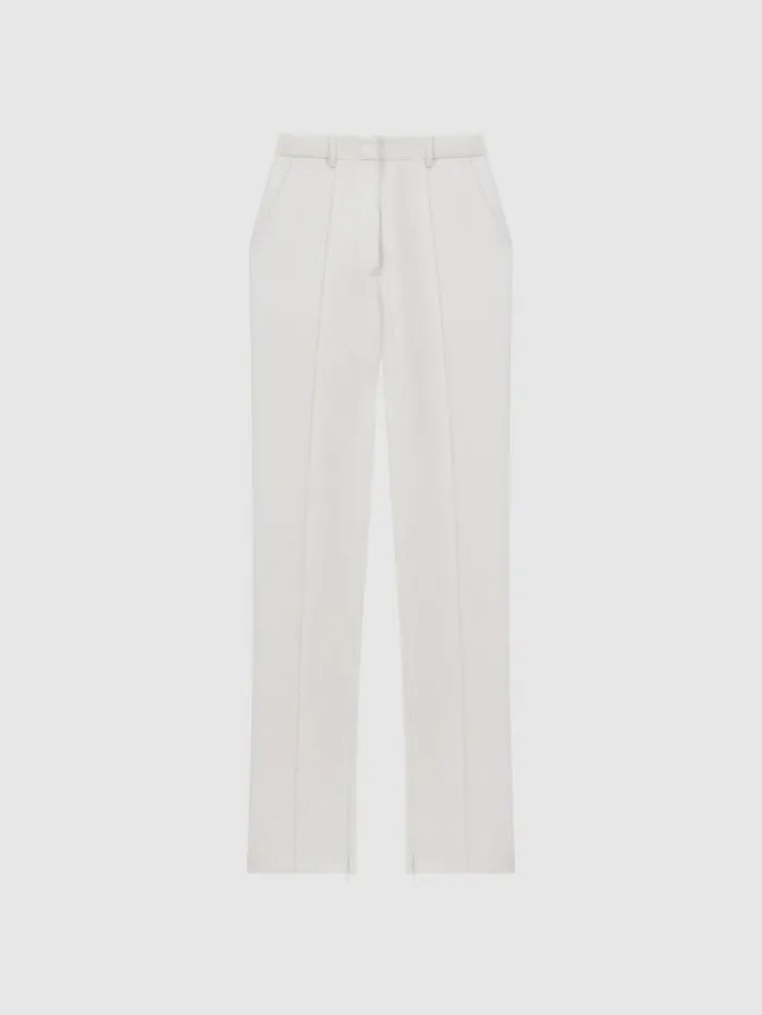 Reiss Trousers Women Acler Tailored Split Hem Trousers In Ivory Reiss Trousers Women Acler Tailored Split Hem Trousers In Ivory