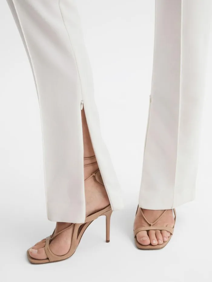 Reiss Trousers Women Acler Tailored Split Hem Trousers In Ivory Reiss Trousers Women Acler Tailored Split Hem Trousers In Ivory
