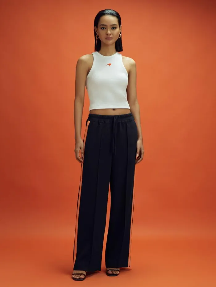 Reiss Trousers Women McLaren F1 Side Stripe Drawstring Trousers In NavyPapaya Reiss Trousers Women McLaren F1 Side Stripe Drawstring Trousers In NavyPapaya
