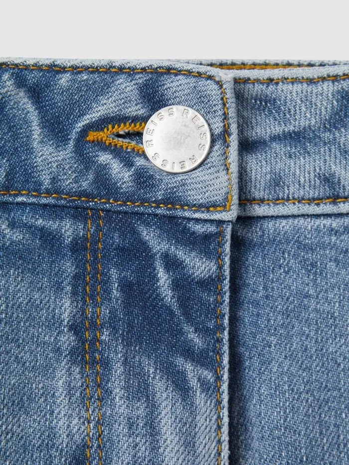 Reiss Trousers Women Petite Mid Rise Straight Leg Jeans In Light Blue Reiss Trousers Women Petite Mid Rise Straight Leg Jeans In Light Blue