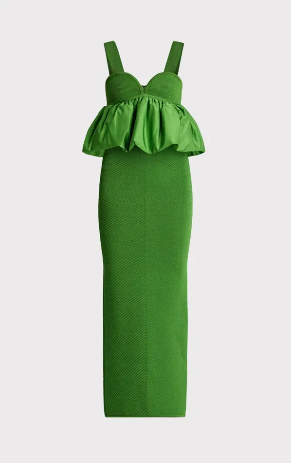 RUCHED NYLON PEPLUM GOWN Everglade Women HERV LEGR Dresses RUCHED NYLON PEPLUM GOWN Everglade Women HERV LEGR Dresses