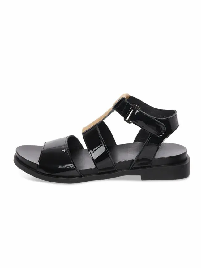 Sandals Woman Arche Makota Sandals Patent And Metallic Leather Multicolor Blackmetallic Yellowblackgold Sandals Woman Arche Makota Sandals Patent And Metallic Leather Multicolor Blackmetallic Yellowblackgold