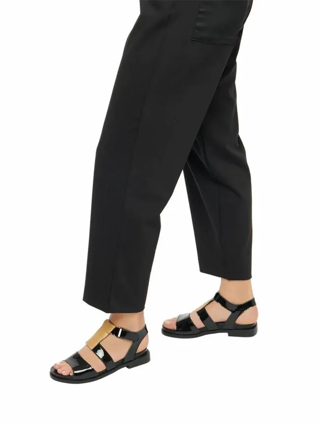 Sandals Woman Arche Makota Sandals Patent And Metallic Leather Multicolor Blackmetallic Yellowblackgold Sandals Woman Arche Makota Sandals Patent And Metallic Leather Multicolor Blackmetallic Yellowblackgold