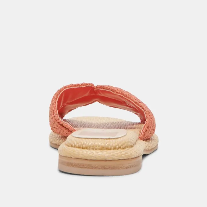 Sandals Women Dolce Vita Atomic Wide Sandals Persimmon Raffia