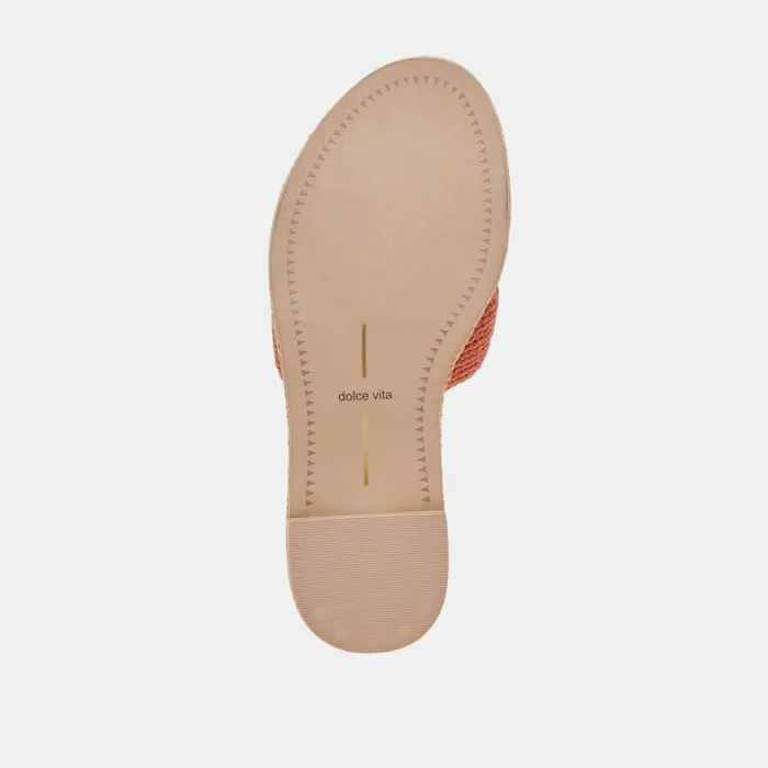 Sandals Women Dolce Vita Atomic Wide Sandals Persimmon Raffia