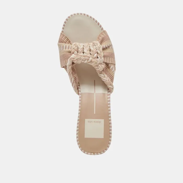 Sandals Women Dolce Vita Dallie Heels Natural Multi Woven