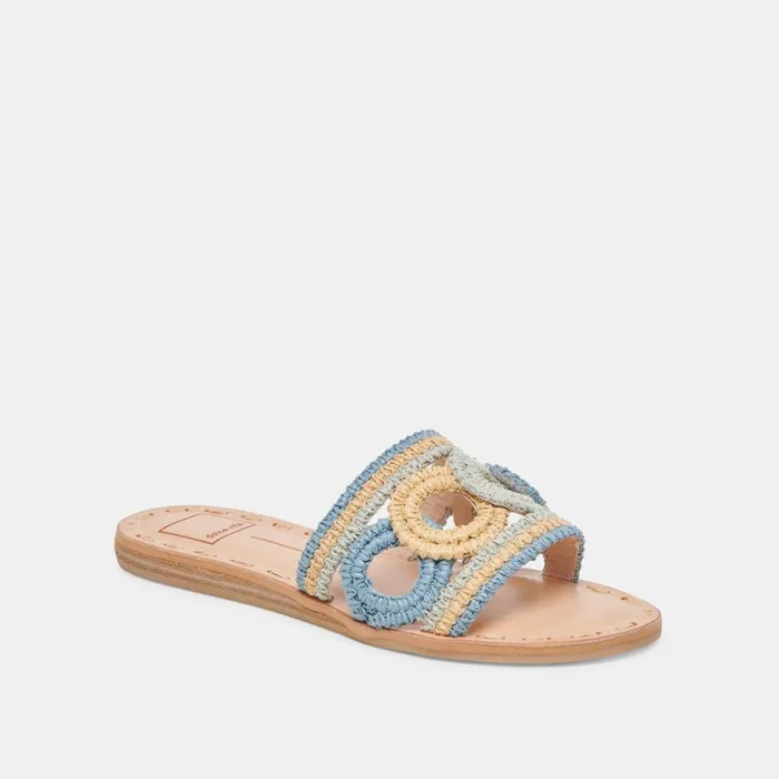 Sandals Women Dolce Vita Dany Sandals Blue Multi Raffia