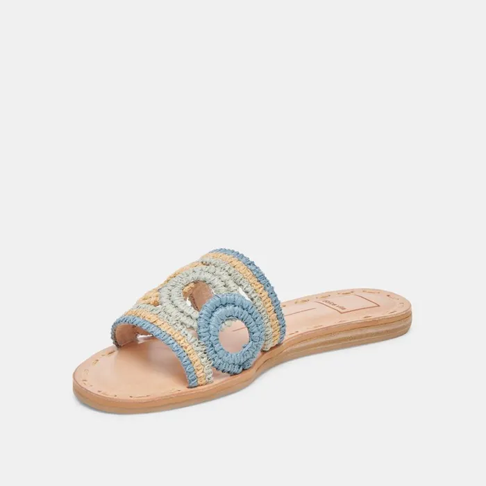 Sandals Women Dolce Vita Dany Sandals Blue Multi Raffia