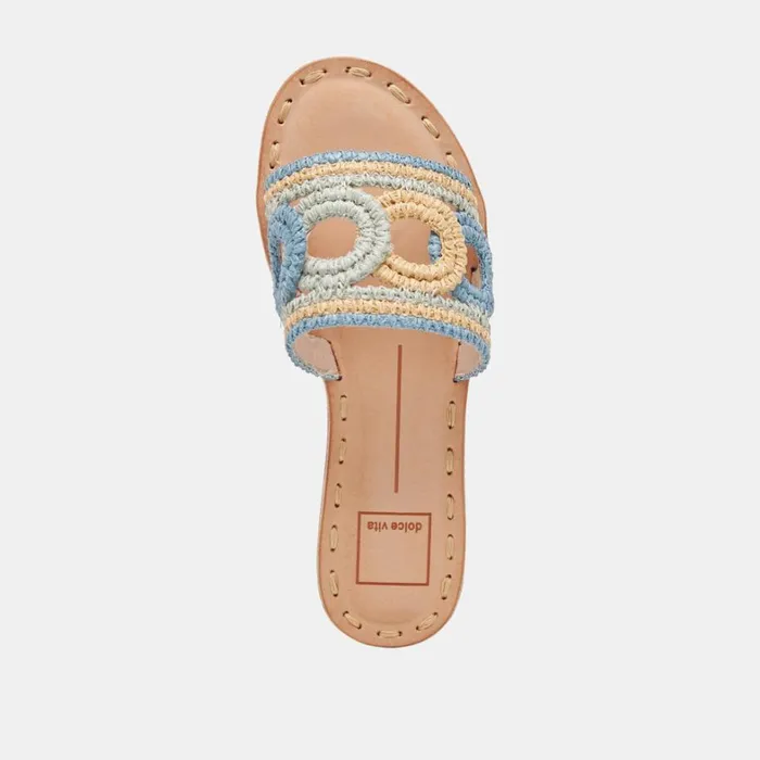 Sandals Women Dolce Vita Dany Sandals Blue Multi Raffia