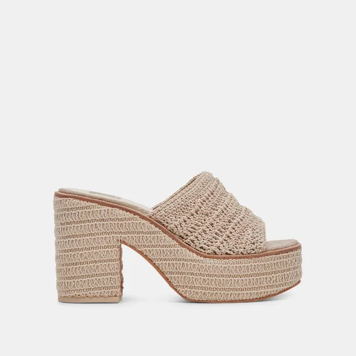 Sandals Women Dolce Vita Ladin Heels Dove Woven