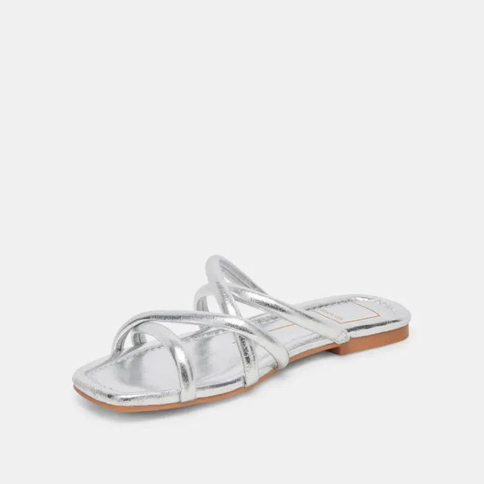 Sandals Women Dolce Vita Lanza Sandals Silver Metallic Stella
