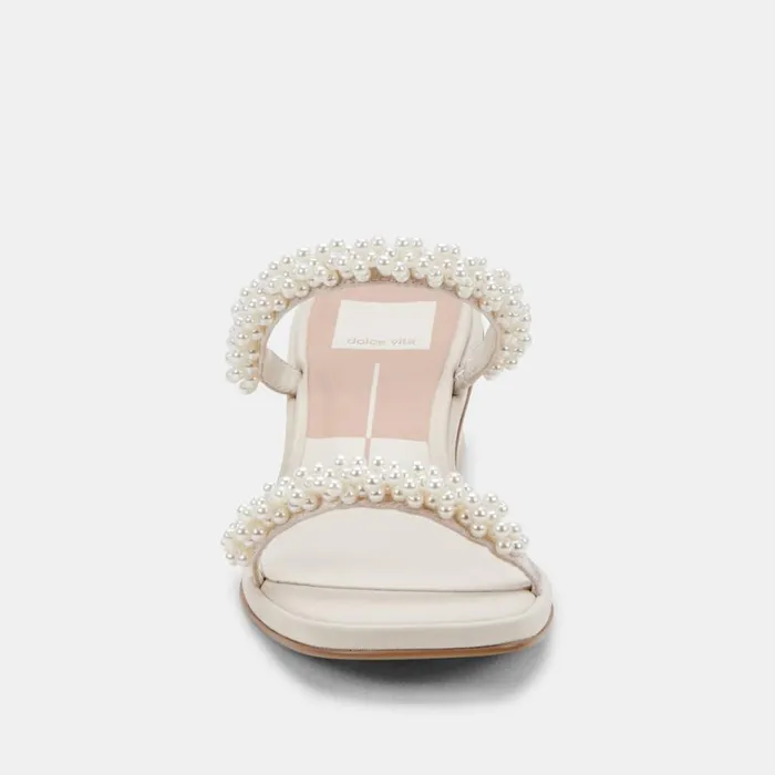 Sandals Women Dolce Vita River Pearl Heels Vanilla Pearls