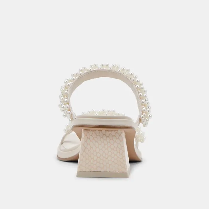Sandals Women Dolce Vita River Pearl Heels Vanilla Pearls