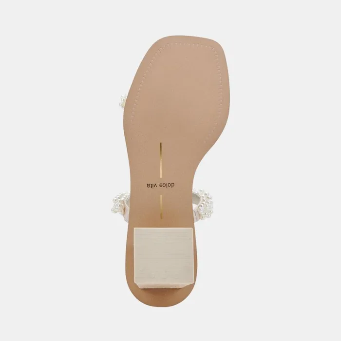 Sandals Women Dolce Vita River Pearl Heels Vanilla Pearls