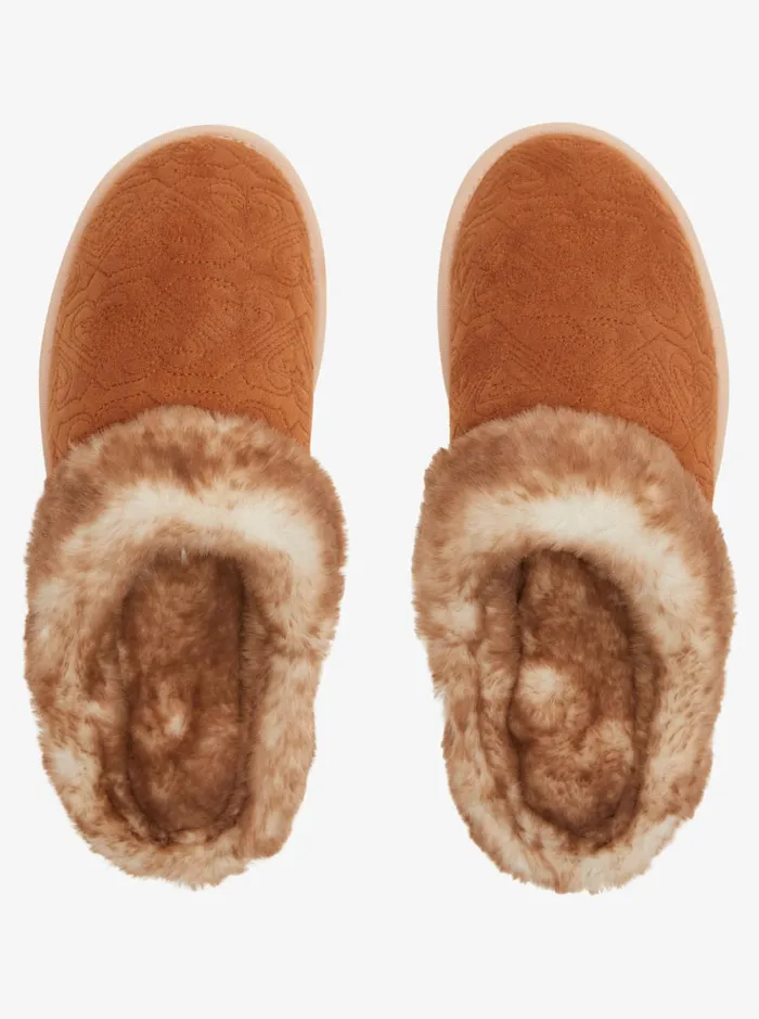 Sandals Women Roxy Cozzee Mule Slippers Tan