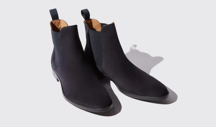 Scarosso Chelsea Boots Men Giacomo Blue Blue Suede