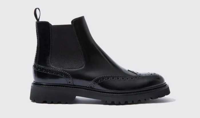 Scarosso Chelsea Boots Women Poppy Black Black 8211 Polished Calf