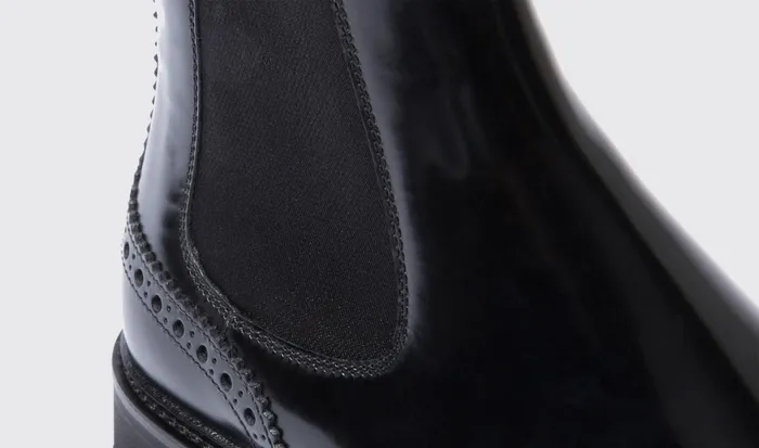 Scarosso Chelsea Boots Women Poppy Black Black 8211 Polished Calf