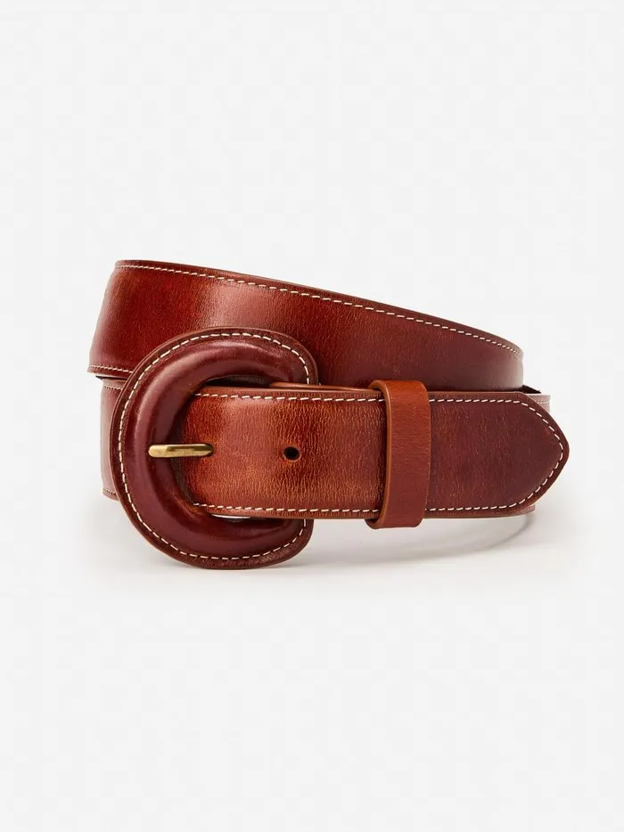Sedona Leather Belt Dark Vachetta Women JMcLaughlin Belts