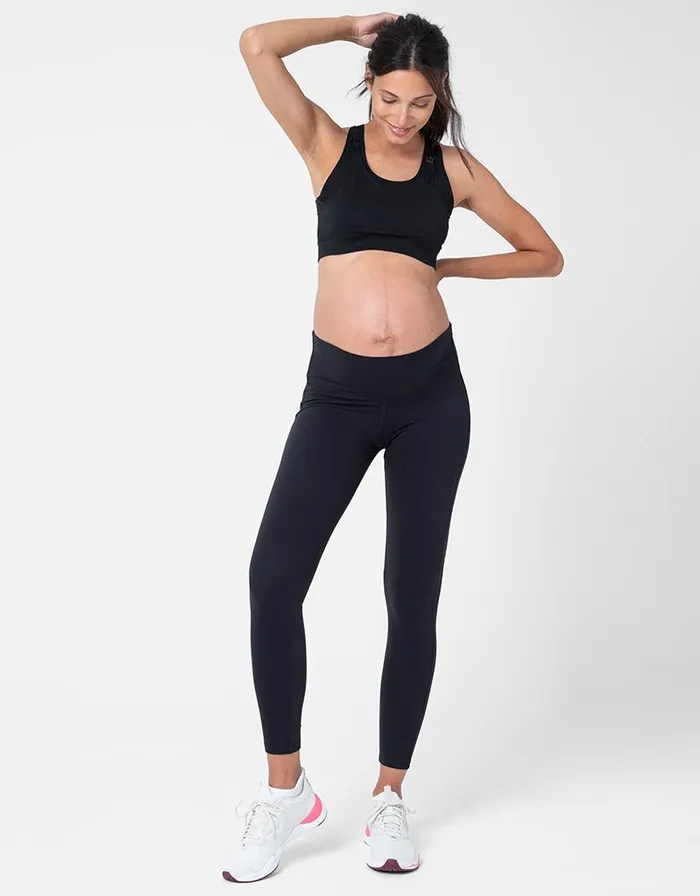 Seraphine Black Bump To Postpartum Active Leggings Women Leggings and Tights