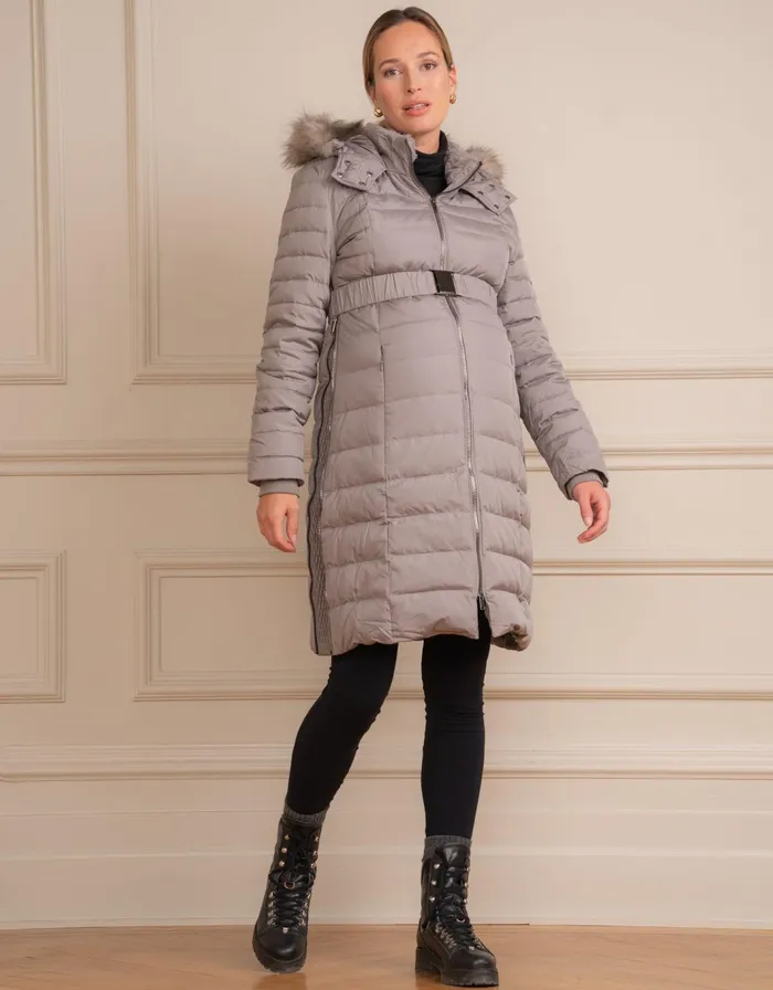 Seraphine Slate 3 In 1 Down Maternity Coat Women Coats and Jackets