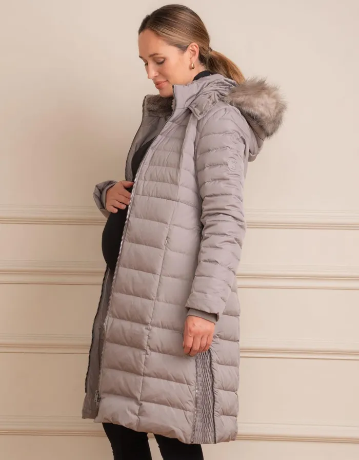 Seraphine Slate 3 In 1 Down Maternity Coat Women Coats and Jackets