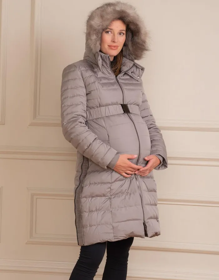 Seraphine Slate 3 In 1 Down Maternity Coat Women Coats and Jackets