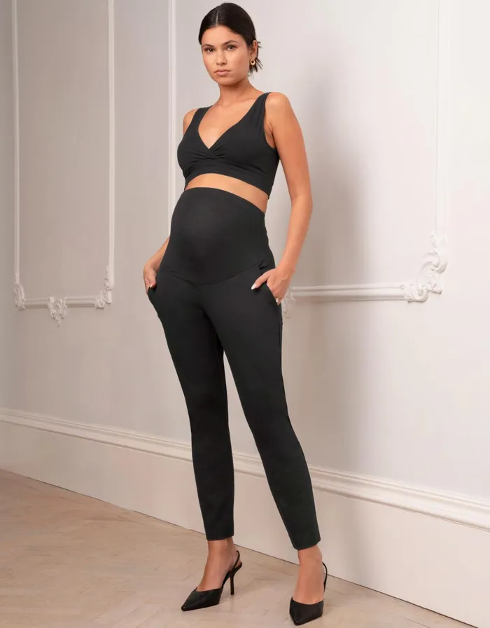 Seraphine Slim Leg Black Maternity Pants Women Trousers and Skirts