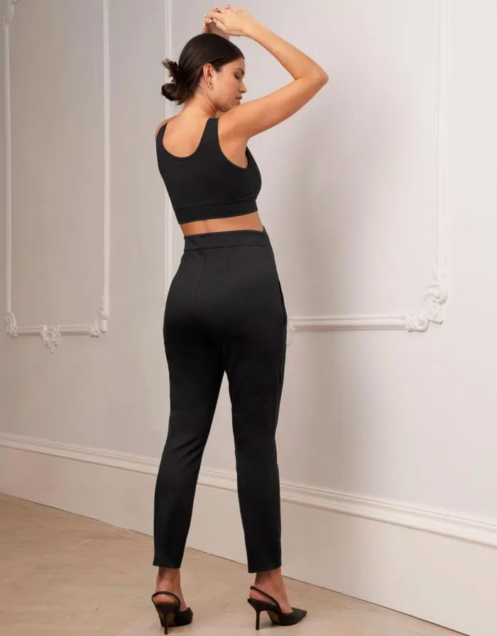 Seraphine Slim Leg Black Maternity Pants Women Trousers and Skirts