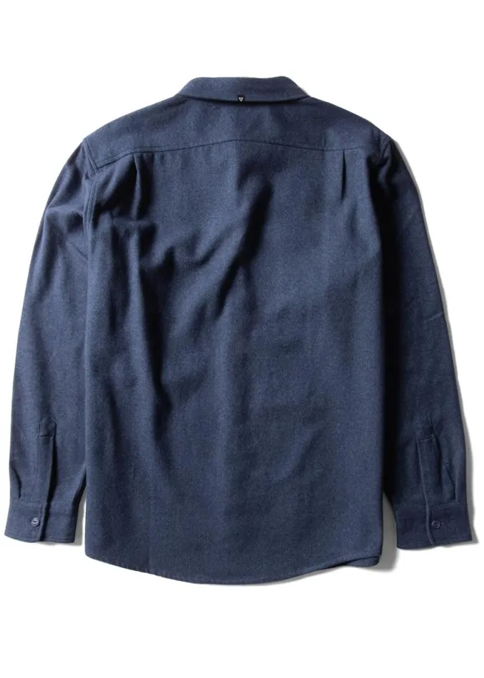 Shaper Eco Ls Flannel Tidal Blue Men Vissla Shirts and Flannels