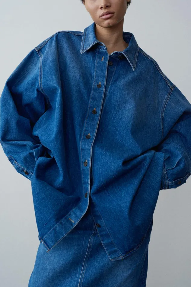 Shirts and Tops Women The Row Frannie Shirt In Denim Blue