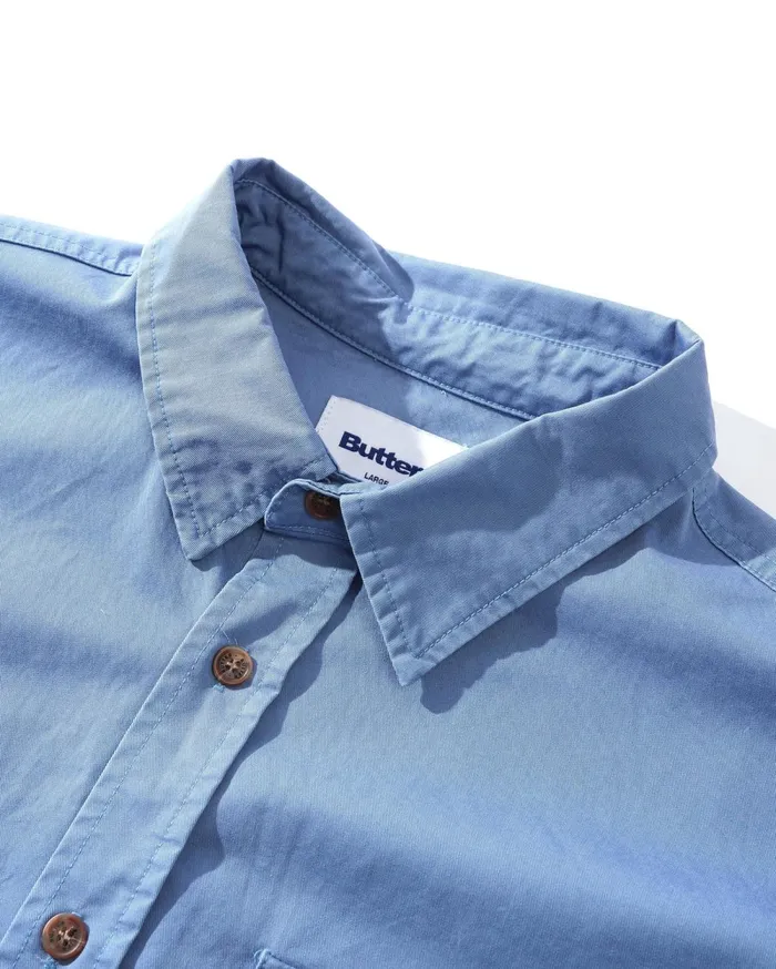 Shirts Men Butter Goods Washed Pocket LS Shirt Pacific Shirts Men Butter Goods Washed Pocket LS Shirt Pacific